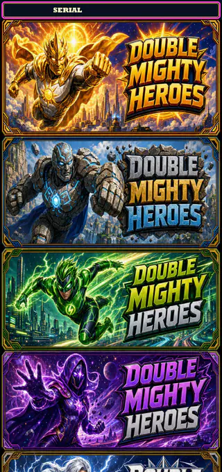 Double Mighty Heroes strip front