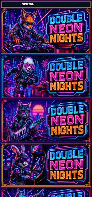 Double Neon Nights strip front