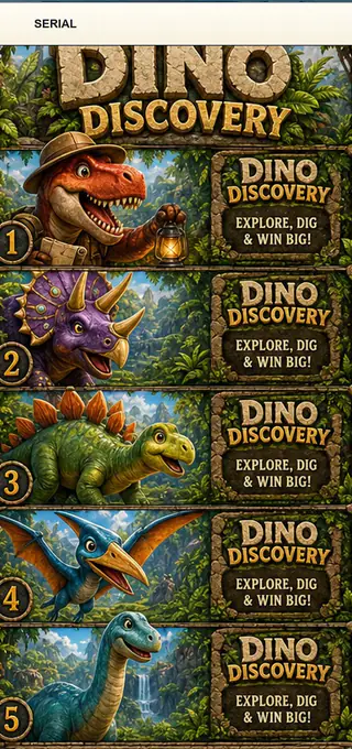 Dino Discovery Jumbo Style Pull Tab Strip front
