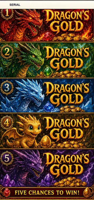 Dragons Gold Jumbo Style Pull Tab Strip front