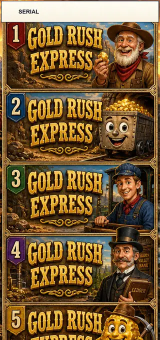 Gold Rush Express Jumbo Style Pull Tab Strip front