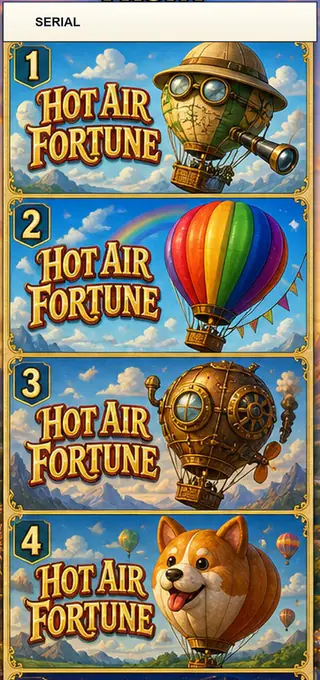 Hot Air Fortune Jumbo Style Pull Tab Strip front