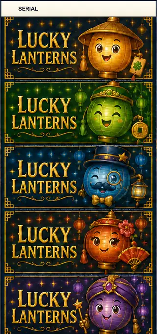 Lucky Lanterns Jumbo Style Pull Tab Strip front