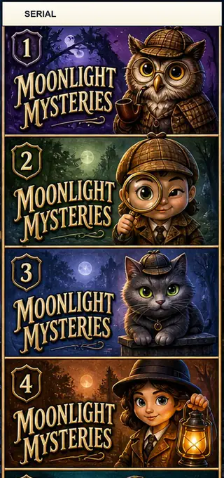 Moonlight Mysteries Jumbo Style Pull Tab Strip front
