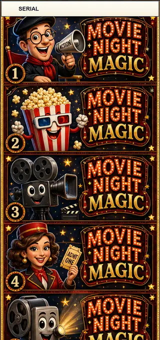 Movie Night Magic Jumbo Style Pull Tab Strip front
