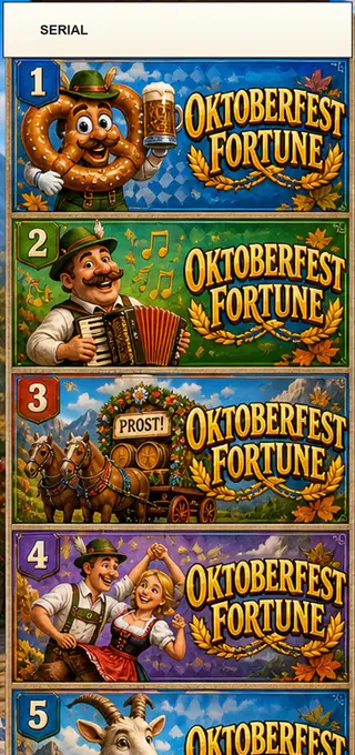 Oktoberfest Fortune Jumbo Style Pull Tab Strip front