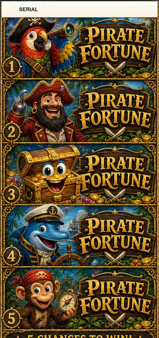 Pirate Fortune Jumbo Style Pull Tab Strip front