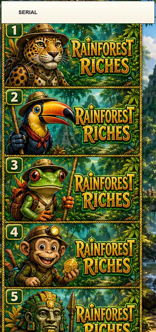 Rainforest Riches Jumbo Style Pull Tab Strip front