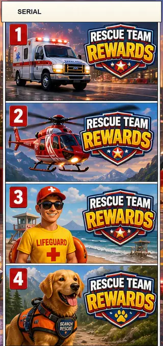 Rescue Team Rewards Jumbo Style Pull Tab Strip front