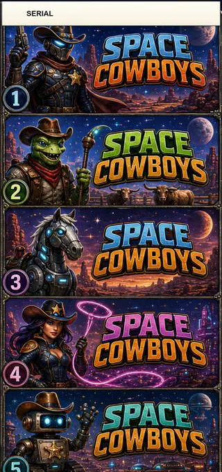 Space Cowboys Jumbo Style Pull Tab Strip front