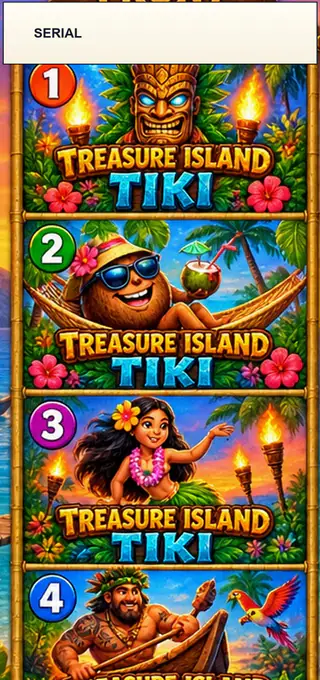 Treasure Island Tiki Jumbo Style Pull Tab Strip front