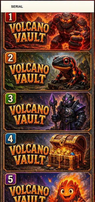 Volcano Vault Jumbo Style Pull Tab Strip front