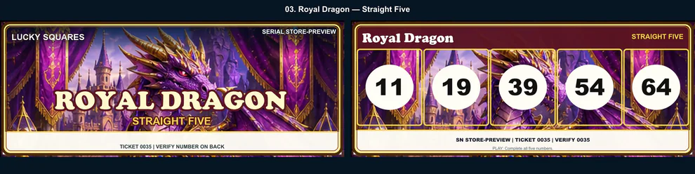 Royal Dragon Straight Five front and back