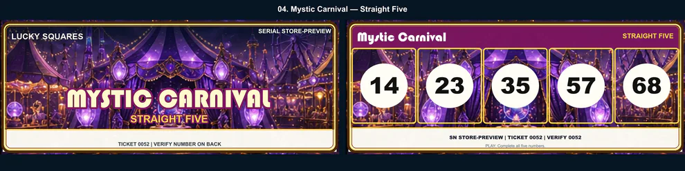 Mystic Carnival Straight Five front and back