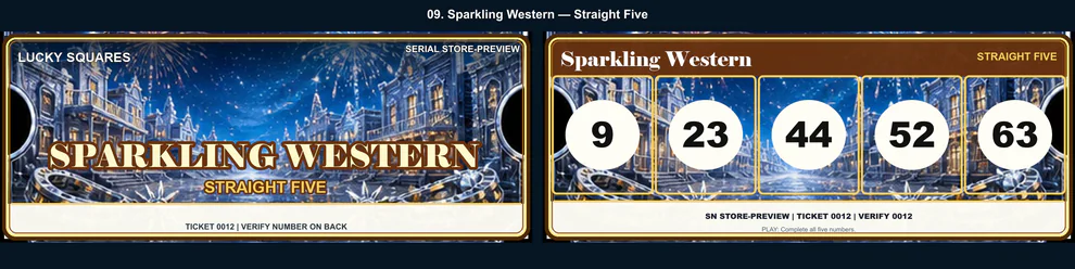 Sparkling Western Straight Five front and back