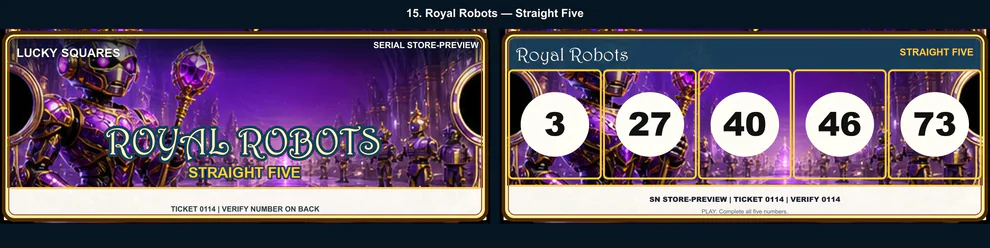 Royal Robots Straight Five front and back