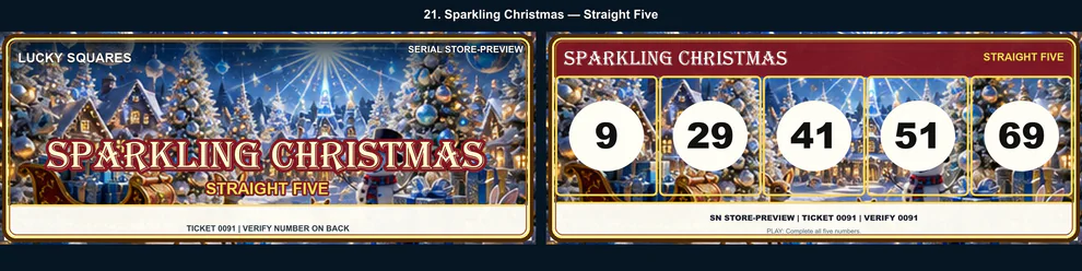 Sparkling Christmas Straight Five front and back