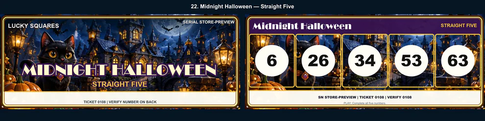 Midnight Halloween Straight Five front and back