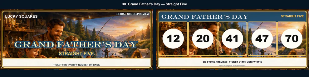 Grand Father's Day Straight Five front and back