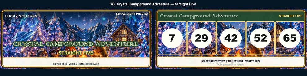 Crystal Campground Adventure Straight Five front and back