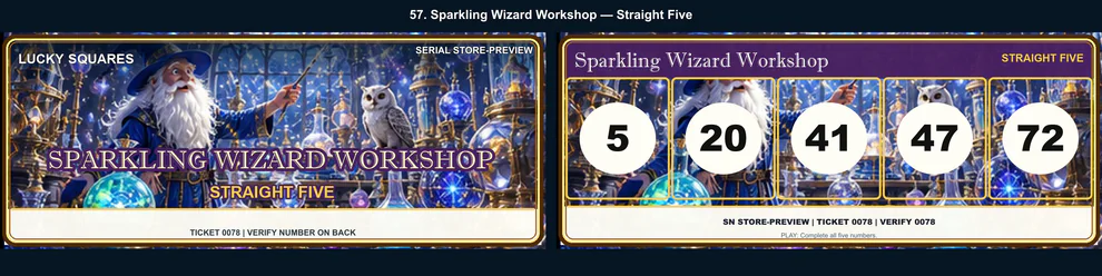 Sparkling Wizard Workshop Straight Five front and back