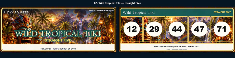 Wild Tropical Tiki Straight Five front and back