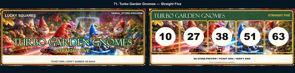 Turbo Garden Gnomes Straight Five front and back