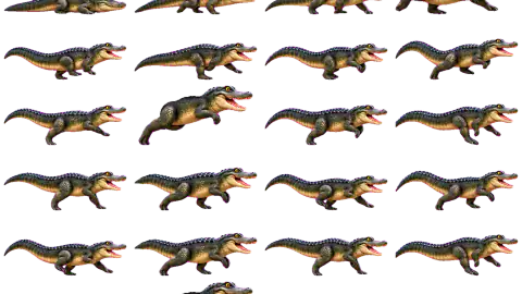 Alligator race-theme artwork