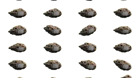 Asteroid race-theme artwork