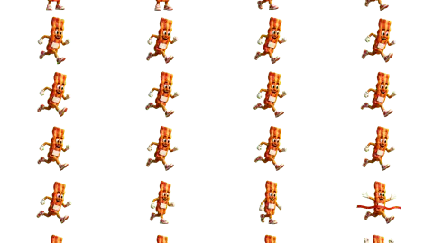 Bacon race-theme artwork