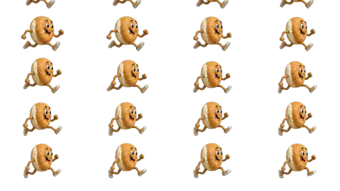 Bagel race-theme artwork