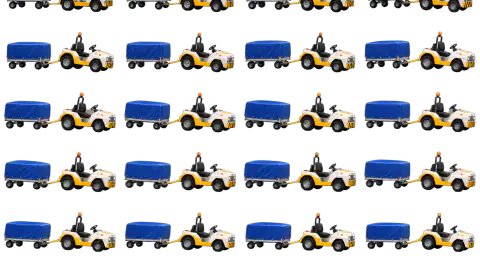 Baggage Cart race-theme artwork