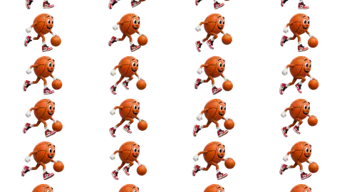 Basketball race-theme artwork