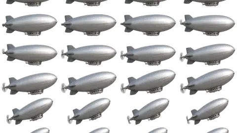 Blimp race-theme artwork