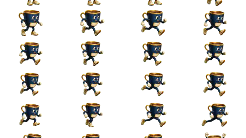 Coffee Cup race-theme artwork