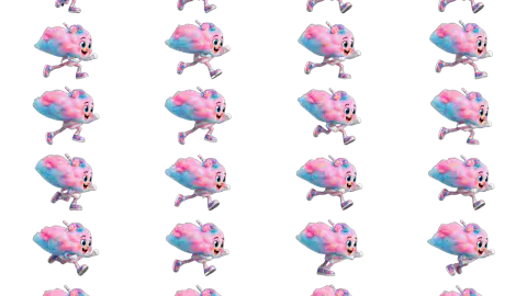 Cotton Candy race-theme artwork