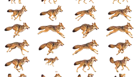 Coyote race-theme artwork