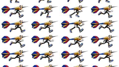 Dart race-theme artwork