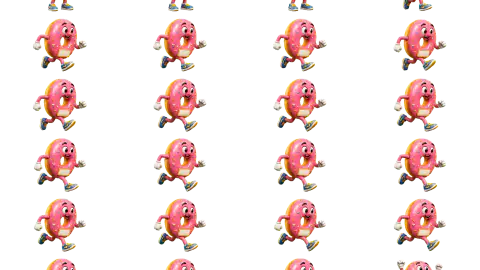 Donut race-theme artwork