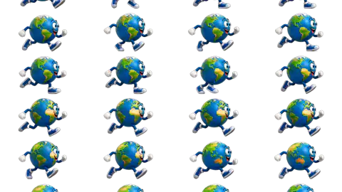 Earth Day Globe race-theme artwork