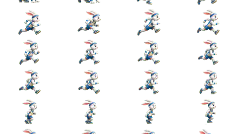 Easter Bunny race-theme artwork