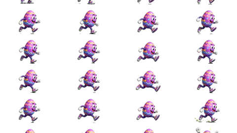Easter Egg race-theme artwork