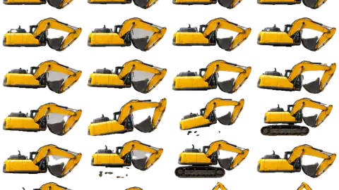 Excavator race-theme artwork