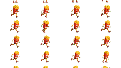 French Fries race-theme artwork