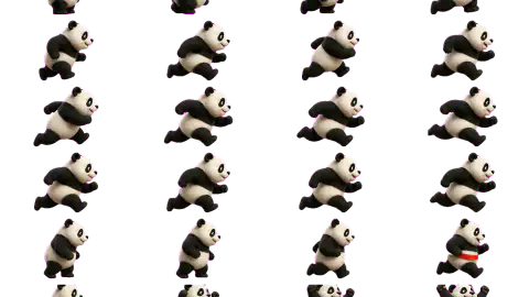 Giant Panda race-theme artwork