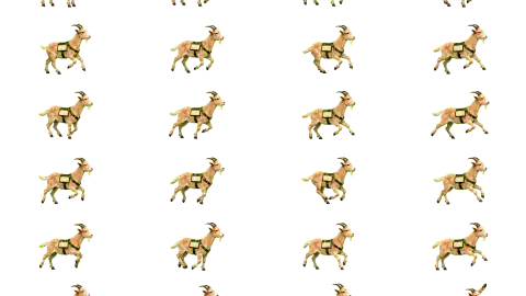 Goat race-theme artwork