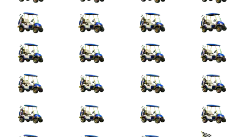 Golf Cart race-theme artwork