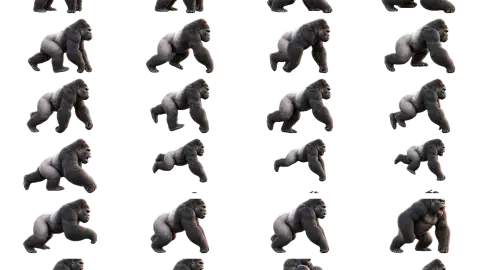 Gorilla race-theme artwork