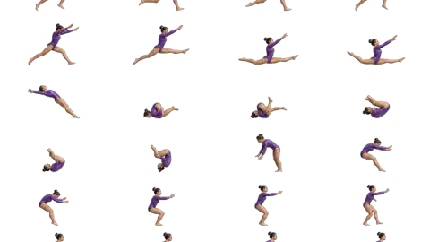 Gymnast race-theme artwork