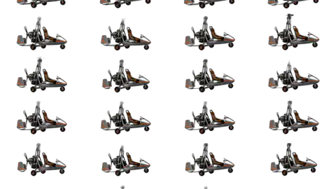 Gyrocopter race-theme artwork